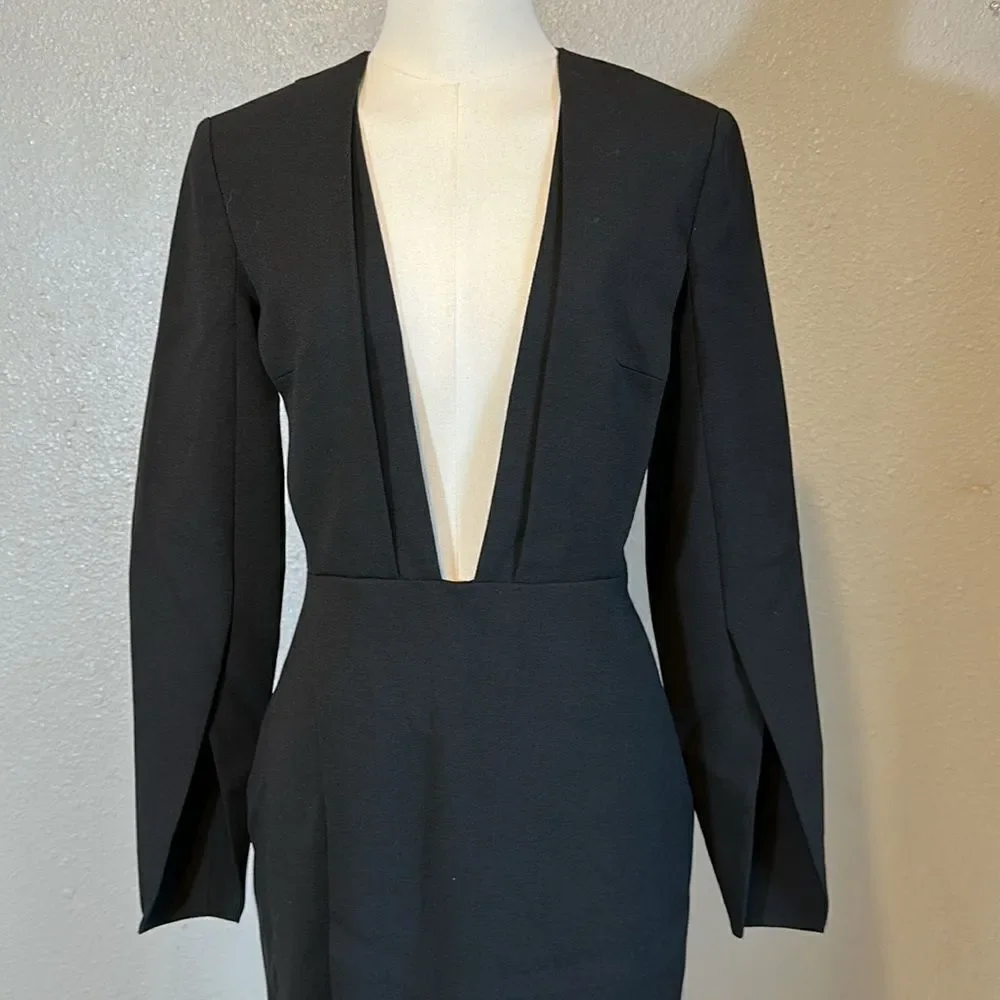 NEW Protagonist Elegant Black midi Dress  size 2